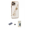 MARSİLYAN™- iPhone 13 Pro Max Kılıf Nova Işık Prime - Siyah 6D Mat Seramik Hayalet Nano Ekran Koruyucu + Renkli Kamera Lens Koruma Cam - MI