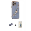 MARSİLYAN™- iPhone 13 Pro Max Kılıf Nova Işık Prime - Siyah 6D Mat Seramik Hayalet Nano Ekran Koruyucu + Renkli Kamera Lens Koruma Cam - PE