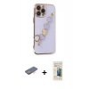 MARSİLYAN™- iPhone 13 Pro Max Kılıf Nova Işık Prime - Siyah 6D Mat Seramik Hayalet Nano Ekran Koruyucu + Renkli Kamera Lens Koruma Cam - TU