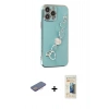 MARSİLYAN™- iPhone 13 Pro Max Kılıf Nova Işık Prime - Siyah 6D Mat Seramik Hayalet Nano Ekran Koruyucu + Renkli Kamera Lens Koruma Cam - PE
