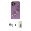 MARSİLYAN™- iPhone 13 Pro Max Kılıf Nova Işık Prime - Siyah 6D Mat Seramik Hayalet Nano Ekran Koruyucu + Rainbow Kamera Lens Koruma Cam - MI