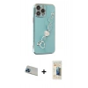 MARSİLYAN™- iPhone 13 Pro Max Kılıf Nova Işık Prime - Siyah 6D Mat Seramik Hayalet Nano Ekran Koruyucu + Rainbow Kamera Lens Koruma Cam - MI
