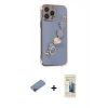 MARSİLYAN™- iPhone 13 Pro Max Kılıf Nova Işık Prime - Siyah 6D Mat Seramik Hayalet Nano Ekran Koruyucu + Shine Kamera Lens Koruma Cam - PE