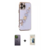 MARSİLYAN™- iPhone 13 Pro Max Kılıf Nova Işık Prime - Siyah 6D Mat Seramik Hayalet Nano Ekran Koruyucu + Neon Fosforlu Kamera Lens - YL