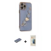 MARSİLYAN™- iPhone 13 Pro Max Kılıf Nova Işık Prime - Siyah 6D Mat Seramik Hayalet Nano Ekran Koruyucu + Yeşil Renkli Kamera Lens Koruma Cam