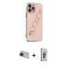 MARSİLYAN™- iPhone 13 Pro Max Kılıf Nova Işık Prime - Siyah Bilvis 3D Cam Ekran Koruyucu + Kırmızı Rainbow Kamera Lens Koruma Cam