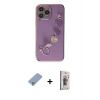 MARSİLYAN™- iPhone 13 Pro Max Kılıf Nova Işık Prime - Siyah Bilvis 3D Cam Ekran Koruyucu + Metal Kamera Lens Koruma Cam - KUYL