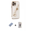 MARSİLYAN™- iPhone 13 Pro Max Kılıf Nova Işık Prime - Siyah Bilvis 3D Cam Ekran Koruyucu + Metal Kamera Lens Koruma Cam - KUYL