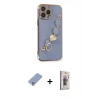 MARSİLYAN™- iPhone 13 Pro Max Kılıf Nova Işık Prime - Siyah Bilvis 3D Cam Ekran Koruyucu + Metal Kamera Lens Koruma Cam - KUYL