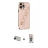 MARSİLYAN™- iPhone 13 Pro Max Kılıf Nova Işık Prime - Siyah Bilvis 3D Cam Ekran Koruyucu + Rainbow Kamera Lens Koruma Cam - MR