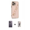 MARSİLYAN™- iPhone 13 Pro Max Kılıf Nova Işık Prime - Siyah Bilvis 3D Cam Ekran Koruyucu + Neon Fosforlu Kamera Lens - BZ