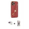 MARSİLYAN™- iPhone 13 Pro Max Kılıf Nova Işık Prime - Siyah Bilvis 3D Cam Ekran Koruyucu + Pers Alüminyum Kamera Lens - GI