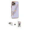 MARSİLYAN™- iPhone 13 Pro Max Kılıf Nova Işık Prime - Siyah Bilvis 3D Cam Ekran Koruyucu + Pers Alüminyum Kamera Lens - GD