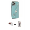 MARSİLYAN™- iPhone 13 Pro Max Kılıf Nova Işık Prime - Siyah Bilvis 3D Cam Ekran Koruyucu + Pers Alüminyum Kamera Lens - KI