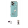 MARSİLYAN™- iPhone 13 Pro Max Kılıf Nova Işık Prime - Siyah Bilvis 3D Cam Ekran Koruyucu + Pers Alüminyum Kamera Lens - GI