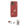 MARSİLYAN™- iPhone 13 Pro Max Kılıf Nova Işık Prime - Siyah Bilvis 3D Cam Ekran Koruyucu + Pers Alüminyum Kamera Lens - KI