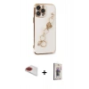 MARSİLYAN™- iPhone 13 Pro Max Kılıf Nova Işık Prime - Siyah Bilvis 3D Cam Ekran Koruyucu + Pers Alüminyum Kamera Lens - KI