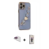 MARSİLYAN™- iPhone 13 Pro Max Kılıf Nova Işık Prime - Siyah Bilvis 3D Cam Ekran Koruyucu + Pers Alüminyum Kamera Lens - GI