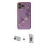 MARSİLYAN™- iPhone 13 Pro Max Kılıf Nova Işık Prime - Siyah Bilvis 3D Cam Ekran Koruyucu + Rainbow Kamera Lens Koruma Cam - BZ