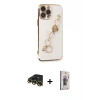 MARSİLYAN™- iPhone 13 Pro Max Kılıf Nova Işık Prime - Siyah Bilvis 3D Cam Ekran Koruyucu + Raze Metal Kamera Lens - GD