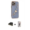 MARSİLYAN™- iPhone 13 Pro Max Kılıf Nova Işık Prime - Siyah Bilvis 3D Cam Ekran Koruyucu + Raze Metal Kamera Lens - GD