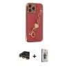 MARSİLYAN™- iPhone 13 Pro Max Kılıf Nova Işık Prime - Siyah Bilvis 3D Cam Ekran Koruyucu + Raze Metal Kamera Lens - GD