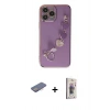 MARSİLYAN™- iPhone 13 Pro Max Kılıf Nova Işık Prime - Siyah Bilvis 3D Cam Ekran Koruyucu + Renkli Kamera Lens Koruma Cam - PE