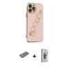 MARSİLYAN™- iPhone 13 Pro Max Kılıf Nova Işık Prime - Siyah Bilvis 3D Cam Ekran Koruyucu + Sarı Renkli Kamera Lens Koruma Cam