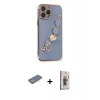 MARSİLYAN™- iPhone 13 Pro Max Kılıf Nova Işık Prime - Siyah Bilvis 3D Cam Ekran Koruyucu + Sarı Renkli Kamera Lens Koruma Cam