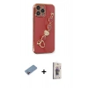 MARSİLYAN™- iPhone 13 Pro Max Kılıf Nova Işık Prime - Siyah Bilvis 3D Cam Ekran Koruyucu + Shine Kamera Lens Koruma Cam - PE