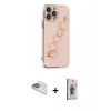 MARSİLYAN™- iPhone 13 Pro Max Kılıf Nova Işık Prime - Siyah Bilvis 3D Cam Ekran Koruyucu + Sierra Blue Pers Alüminyum Kamera Lens