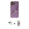 MARSİLYAN™- iPhone 13 Pro Max Kılıf Nova Işık Prime - Siyah Bilvis 3D Cam Ekran Koruyucu + Sierra Blue Pers Alüminyum Kamera Lens