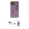 MARSİLYAN™- iPhone 13 Pro Max Kılıf Nova Işık Prime - Siyah Bilvis 3D Mat Cam Ekran Koruyucu + Pers Alüminyum Kamera Lens - GD