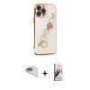 MARSİLYAN™- iPhone 13 Pro Max Kılıf Nova Işık Prime - Siyah Bilvis 3D Mat Cam Ekran Koruyucu + Pers Alüminyum Kamera Lens - GD