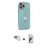 MARSİLYAN™- iPhone 13 Pro Max Kılıf Nova Işık Prime - Siyah Bilvis 3D Mat Cam Ekran Koruyucu + Pers Alüminyum Kamera Lens - GD