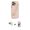 MARSİLYAN™- iPhone 13 Pro Max Kılıf Nova Işık Prime - Siyah Bilvis 3D Mat Cam Ekran Koruyucu + Pers Alüminyum Kamera Lens - GD