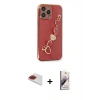 MARSİLYAN™- iPhone 13 Pro Max Kılıf Nova Işık Prime - Siyah Bilvis 3D Mat Cam Ekran Koruyucu + Pers Alüminyum Kamera Lens - KI