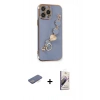 MARSİLYAN™- iPhone 13 Pro Max Kılıf Nova Işık Prime - Siyah Bilvis 3D Mat Cam Ekran Koruyucu + Renkli Kamera Lens Koruma Cam - MI