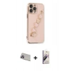 MARSİLYAN™- iPhone 13 Pro Max Kılıf Nova Işık Prime - Siyah Bilvis 3D Mat Cam Ekran Koruyucu + Mor Rainbow Kamera Lens Koruma Cam