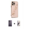 MARSİLYAN™- iPhone 13 Pro Max Kılıf Nova Işık Prime - Siyah Bilvis 3D Mat Cam Ekran Koruyucu + Neon Fosforlu Kamera Lens - BZ