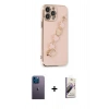 MARSİLYAN™- iPhone 13 Pro Max Kılıf Nova Işık Prime - Siyah Bilvis 3D Mat Cam Ekran Koruyucu + Neon Fosforlu Kamera Lens - MI