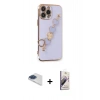 MARSİLYAN™- iPhone 13 Pro Max Kılıf Nova Işık Prime - Siyah Bilvis 3D Mat Cam Ekran Koruyucu + Pers Alüminyum Kamera Lens - LT