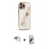 MARSİLYAN™- iPhone 13 Pro Max Kılıf Nova Işık Prime - Siyah Bilvis 3D Mat Cam Ekran Koruyucu + Pers Alüminyum Kamera Lens - SABE