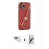 MARSİLYAN™- iPhone 13 Pro Max Kılıf Nova Işık Prime - Siyah Bilvis 3D Mat Cam Ekran Koruyucu + Pers Alüminyum Kamera Lens - SABE