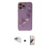 MARSİLYAN™- iPhone 13 Pro Max Kılıf Nova Işık Prime - Siyah Bilvis 3D Mat Cam Ekran Koruyucu + Pers Alüminyum Kamera Lens - SABE