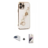 MARSİLYAN™- iPhone 13 Pro Max Kılıf Nova Işık Prime - Siyah Bilvis 3D Mat Cam Ekran Koruyucu + Pers Alüminyum Kamera Lens - LT