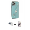 MARSİLYAN™- iPhone 13 Pro Max Kılıf Nova Işık Prime - Siyah Bilvis 3D Mat Cam Ekran Koruyucu + Pers Alüminyum Kamera Lens - LT