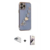 MARSİLYAN™- iPhone 13 Pro Max Kılıf Nova Işık Prime - Siyah Bilvis 3D Mat Cam Ekran Koruyucu + Pers Alüminyum Kamera Lens - SABE