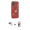 MARSİLYAN™- iPhone 13 Pro Max Kılıf Nova Işık Prime - Siyah Bilvis 3D Mat Cam Ekran Koruyucu + Pers Alüminyum Kamera Lens - LT
