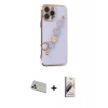 MARSİLYAN™- iPhone 13 Pro Max Kılıf Nova Işık Prime - Siyah Bilvis 3D Mat Cam Ekran Koruyucu + Rainbow Kamera Lens Koruma Cam - BZ